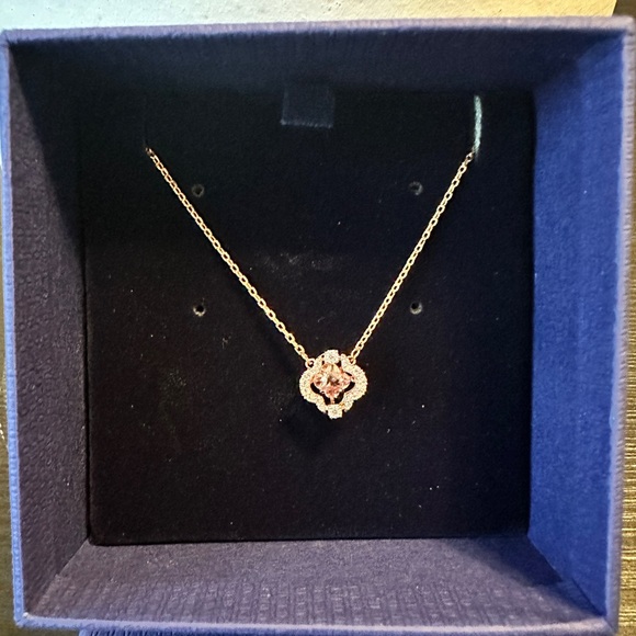 Swarovski Rose Gold and Pink Crystal Necklace - Picture 7 of 10